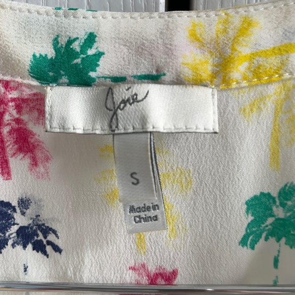 🌴 JOIE Aruna Silk Palm Sleeveless Blouse, Small. - Picture 4 of 7